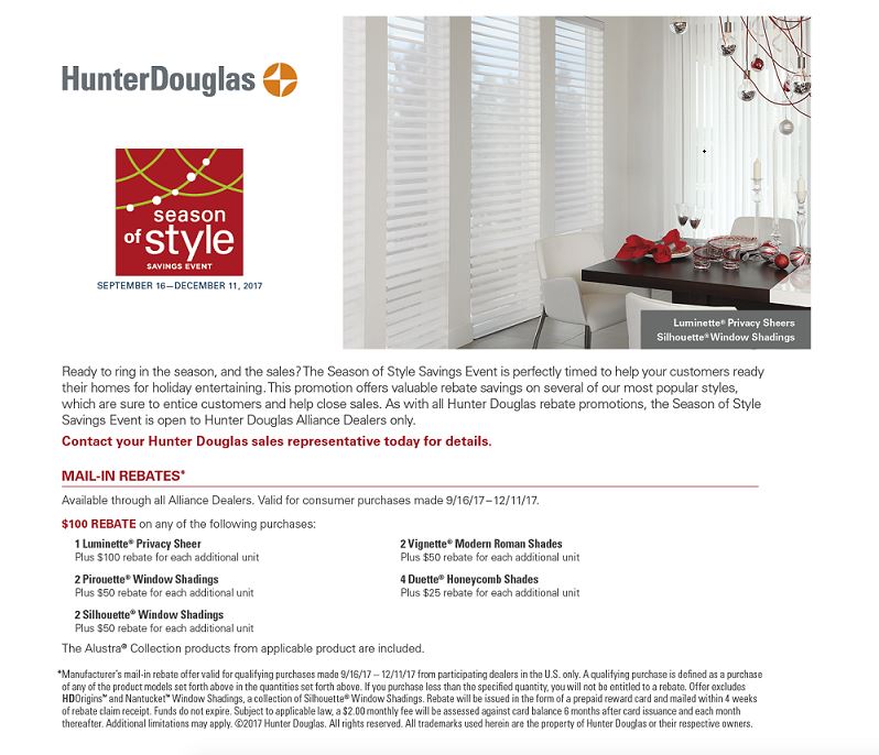 Hunter Douglas Promotion